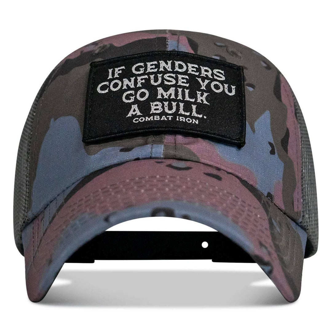 If Genders Confuse You Go Milk A Bull Patch Ripstop Tactical Hat