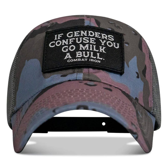 If Genders Confuse You Go Milk A Bull Patch Ripstop Tactical Hat