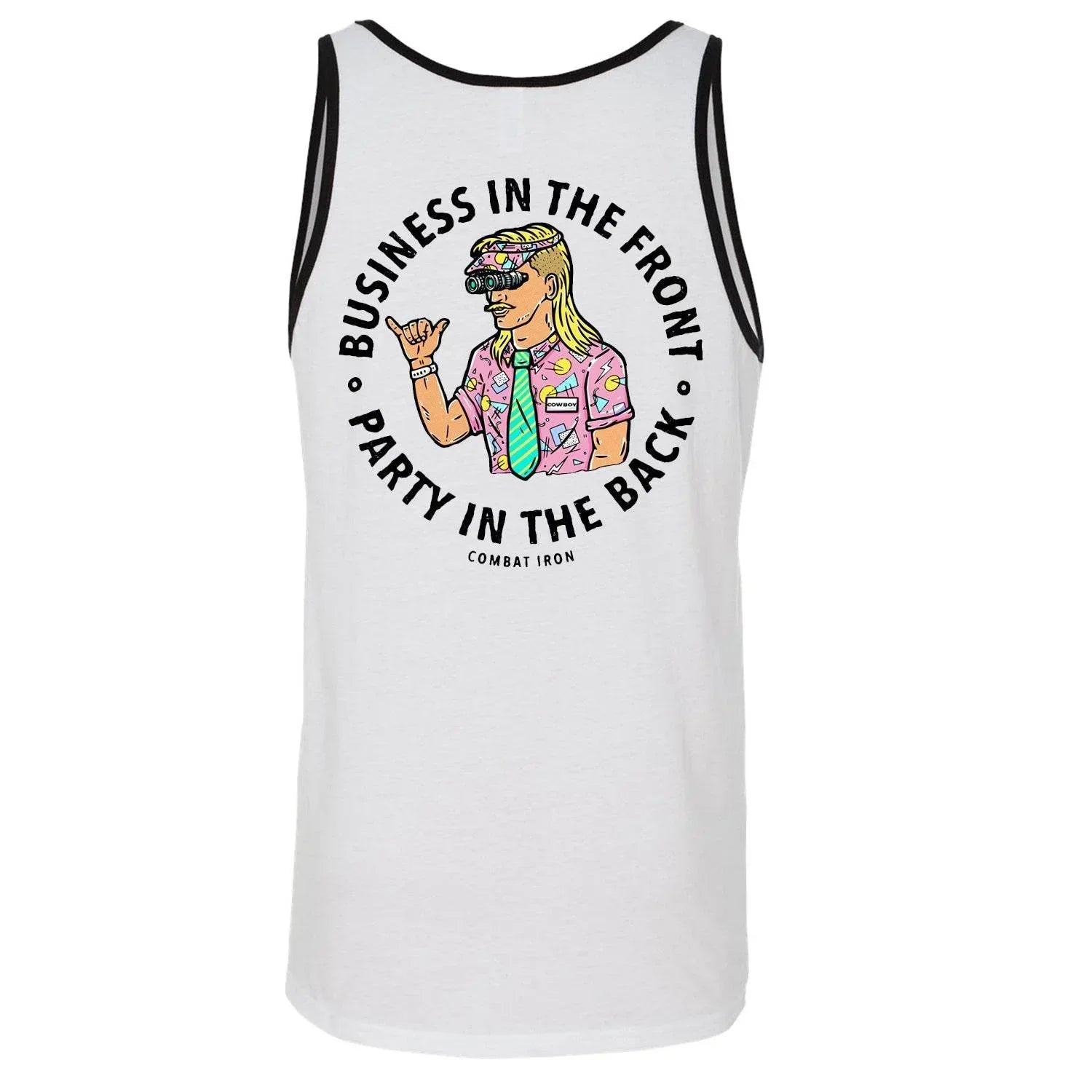 Business In The Front. Party In The Back. Men's Tank - One Revolver Surfboards