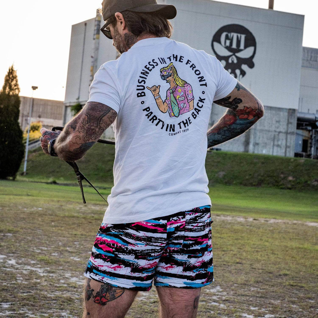 Business In The Front. Party In The Back. Party Men's T-Shirt - One Revolver Surfboards