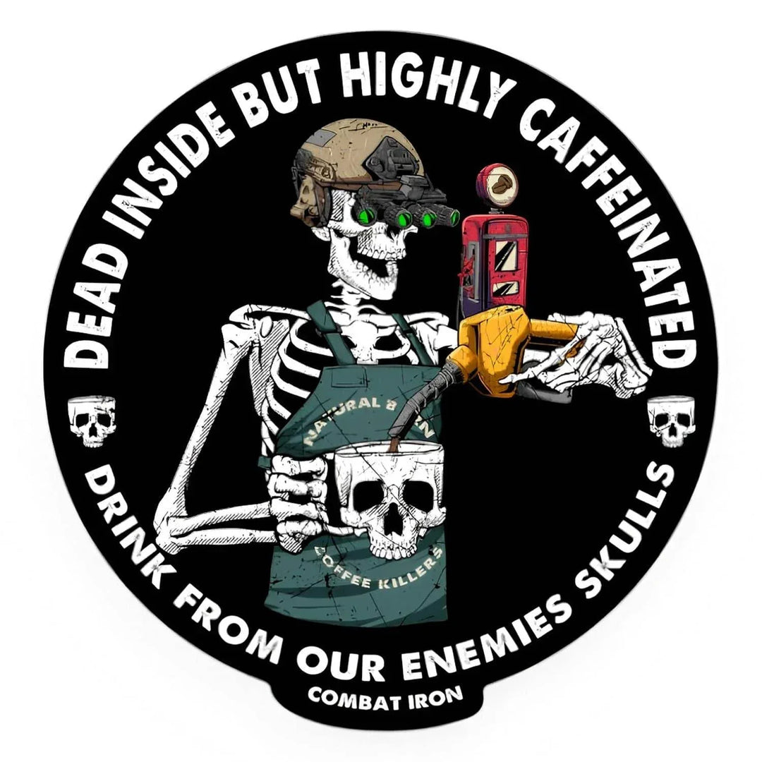 One Revolver Surfboards - Dead Inside but Highly Caffeinated Decal Sticker DECAL