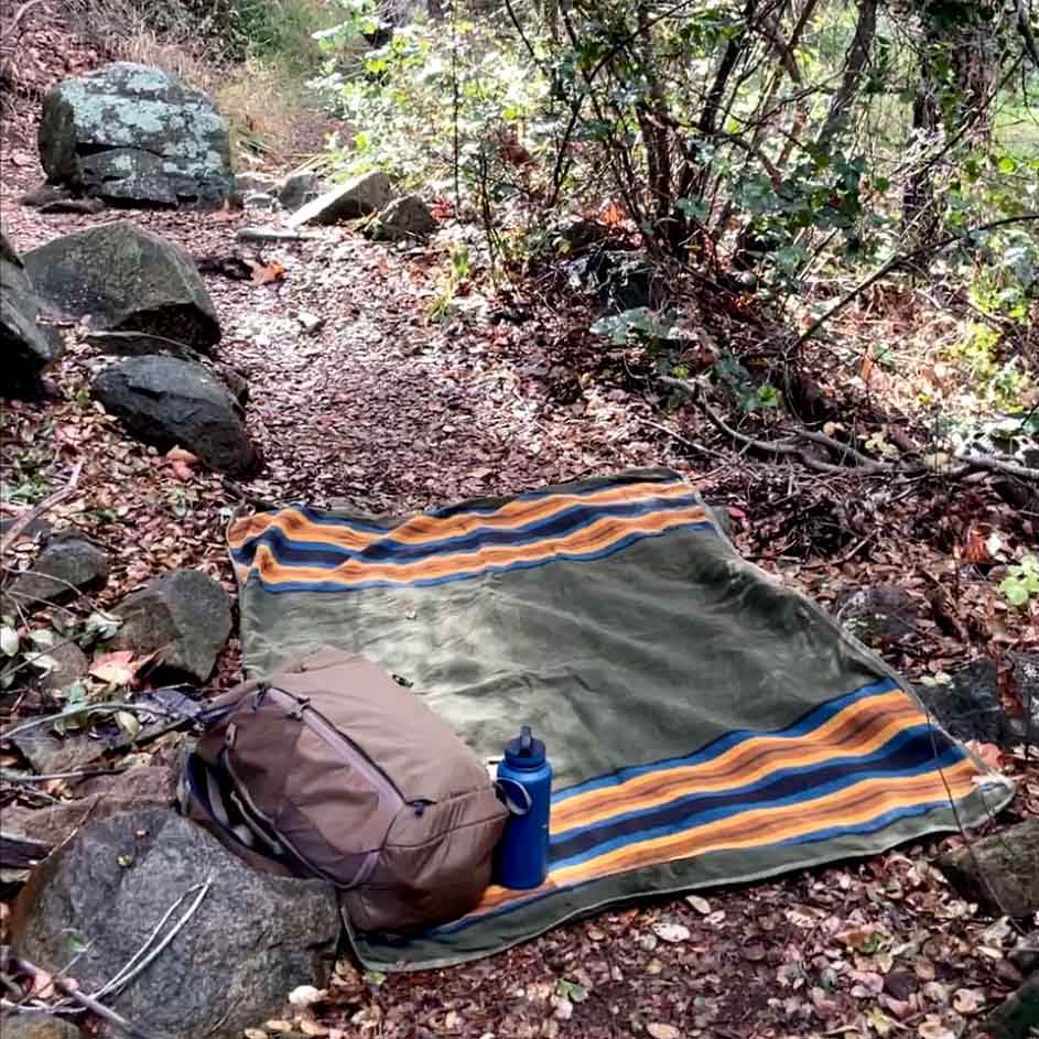 Canvas Camping Blanket - Waxed Canvas Outdoor Blanket / Bushcraft Blanket - One Revolver Surfboards