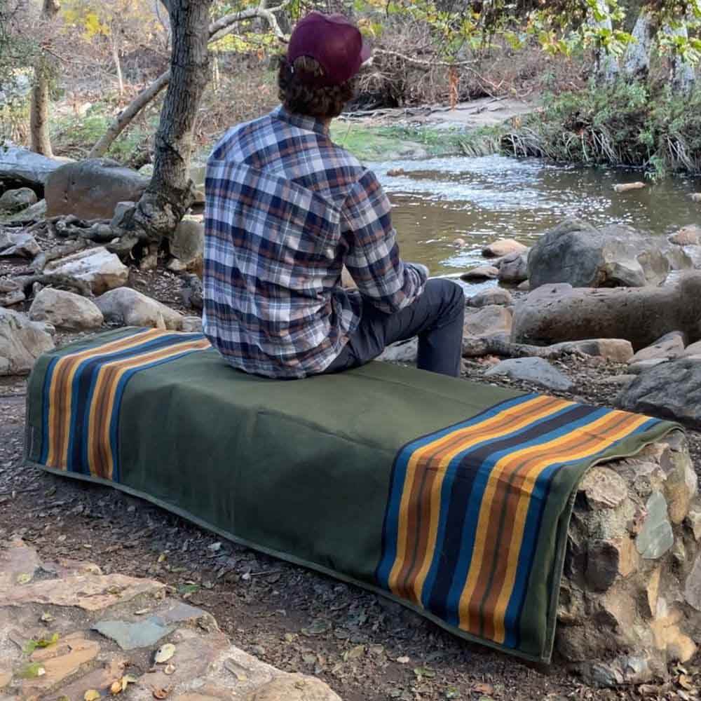 Canvas Camping Blanket - Waxed Canvas Outdoor Blanket / Bushcraft Blanket - One Revolver Surfboards