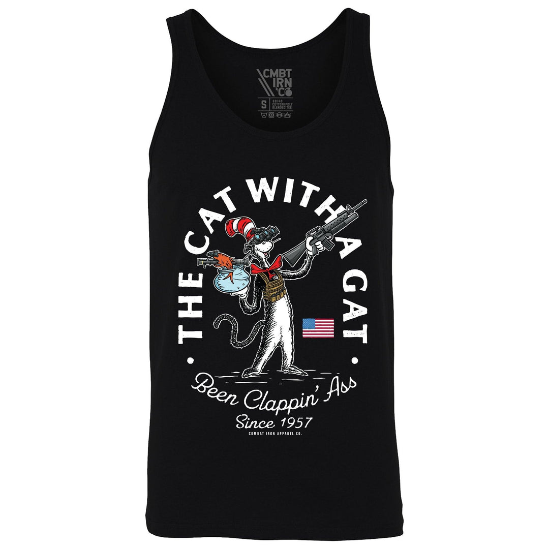 One Revolver Surfboards - Cat With A Gat Men's Tank MEN'S TANK TOP