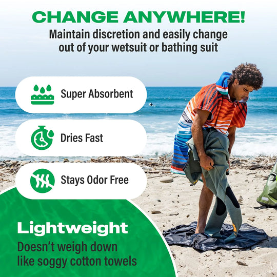 One Revolver Surfboards - Changing Towel Poncho | Solid Colors | Medium and Large Apparel &amp; Accessories