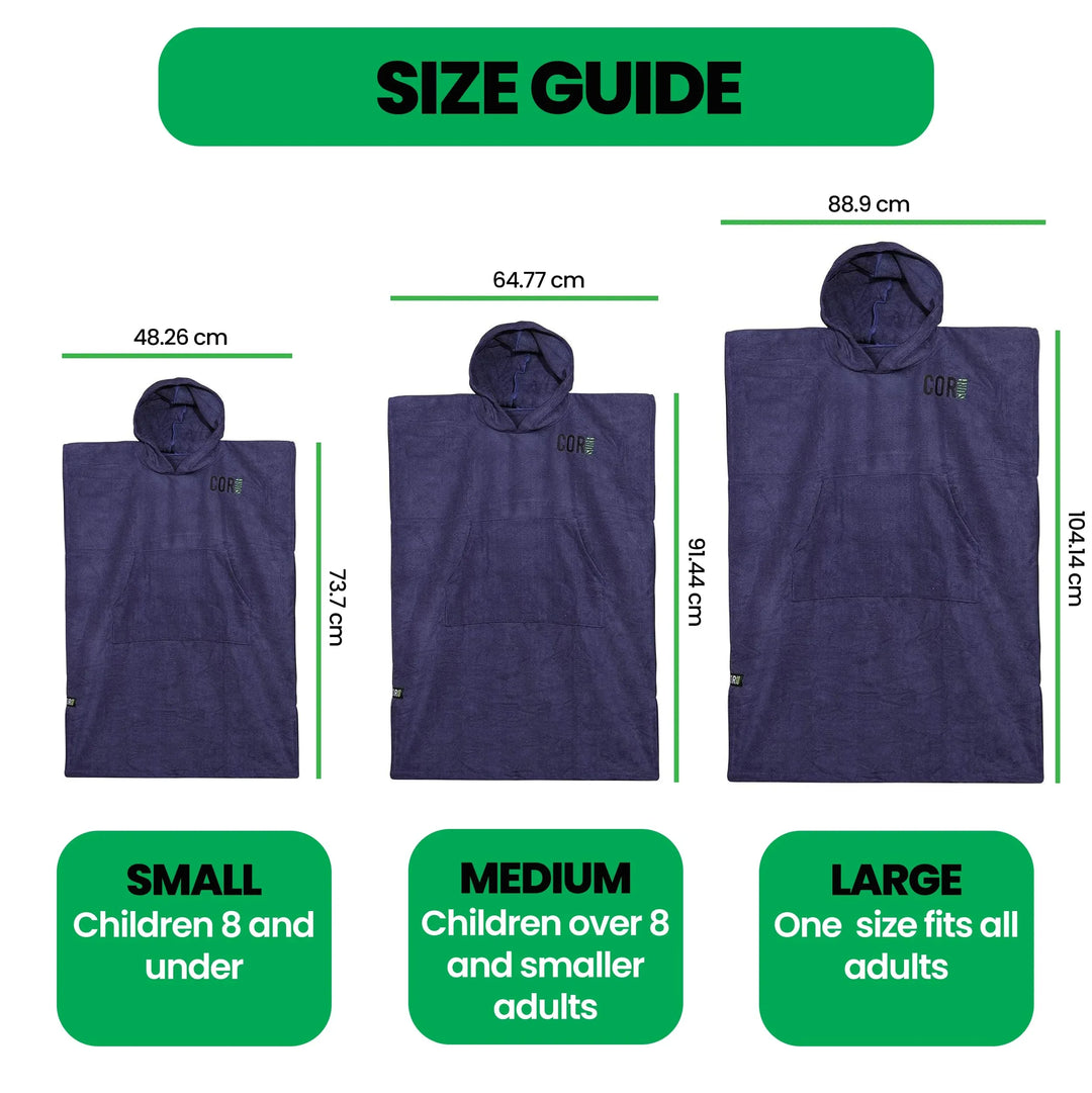 One Revolver Surfboards - Changing Towel Poncho | Solid Colors | Medium and Large Apparel &amp; Accessories