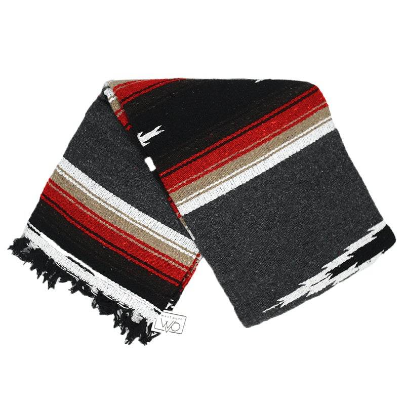 Charcoal Retro Diamond Mexican Blanket - One Revolver Surfboards