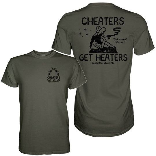 Cheaters Get Heaters Cowboy Edition Men's T-Shirt - One Revolver Surfboards