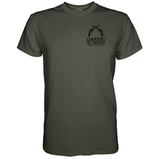 Cheaters Get Heaters Cowboy Edition Men's T-Shirt - One Revolver Surfboards