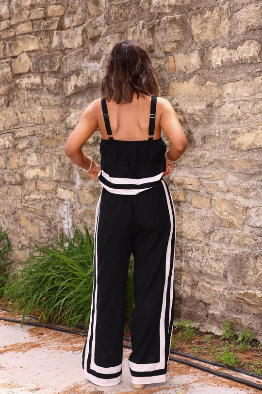 Cheyanne Black and White Linen Pants - FINAL SALE - One Revolver Surfboards