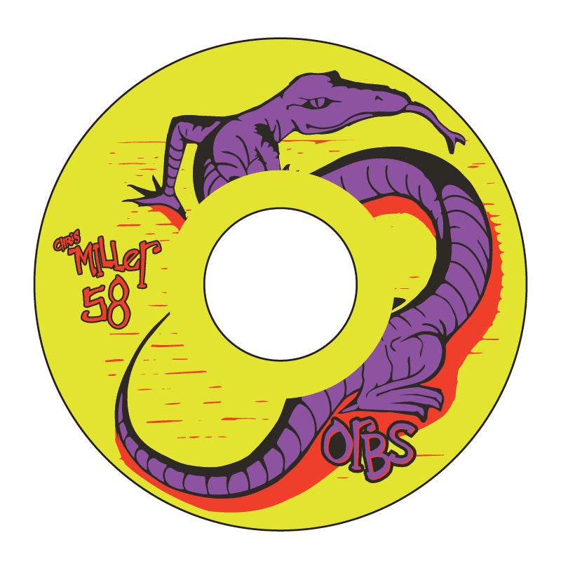 Welcome Orbs Chris Miller Specters 58mm Neon Yellow Skateboard Wheels - One Revolver Surfboards