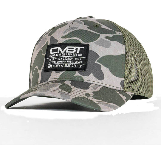 Branded CMBT Labeled Mid-Profile Snapback Hat - One Revolver Surfboards
