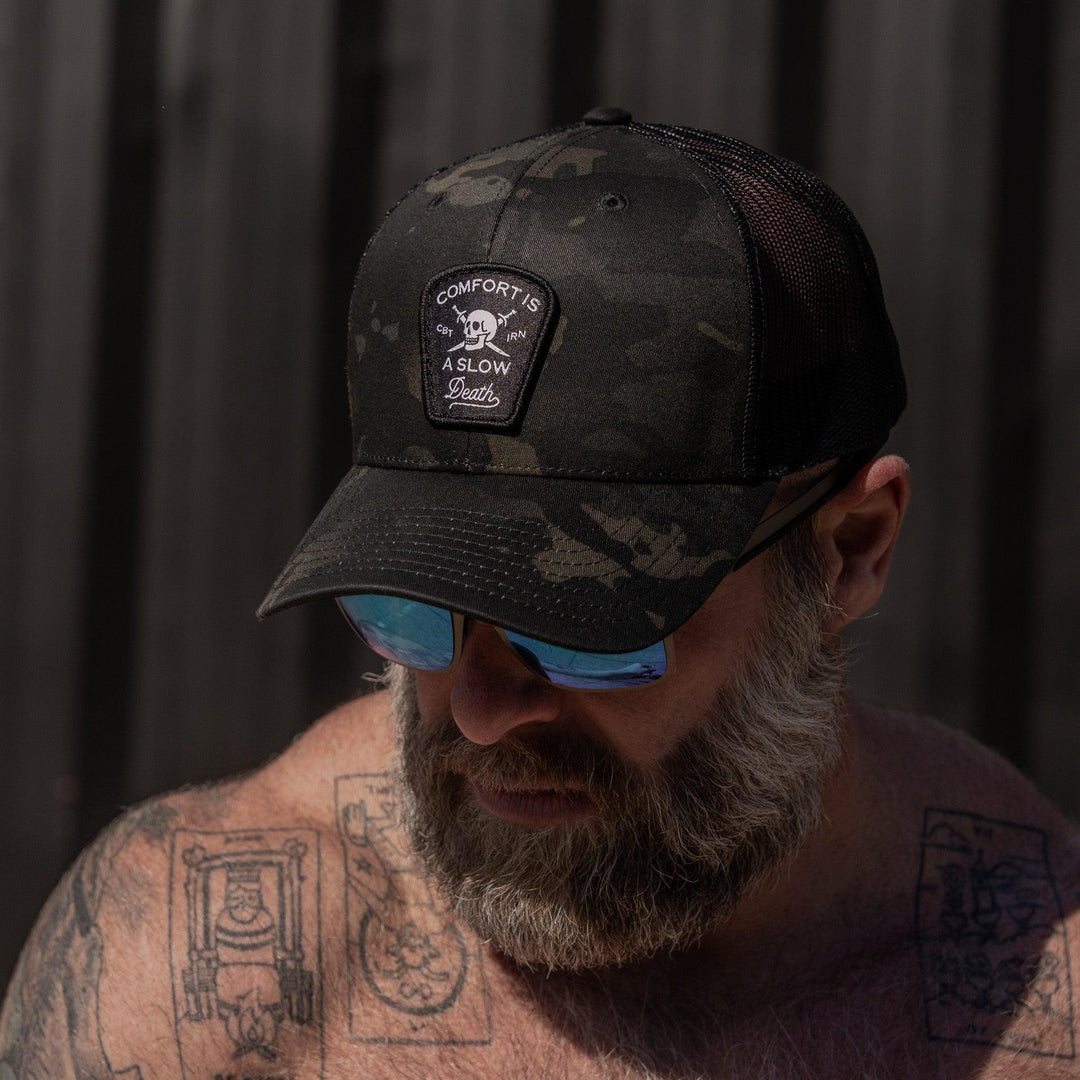 One Revolver Surfboards - Comfort Is A Slow Death Patch Snapback Hat HEADWEAR