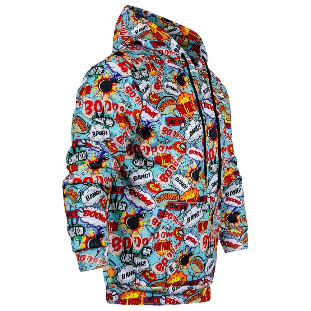 Winter Fleece Lined Hoodie - PATTERNED HEAVYWEIGHT HOODY - One Revolver Surfboards