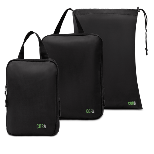 Island Hopper Travel Bundle - Backpack + Toiletry Bag + Compression Packing Cubes with YKK - Backpacks - One Revolver Surfboards