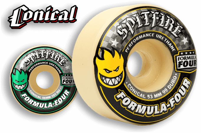 SpitFire F4 Conical 52mm 99a Skateboard wheels - One Revolver Surfboards