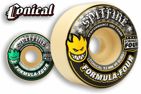 SpitFire F4 Conical 52mm 99a Skateboard wheels - One Revolver Surfboards