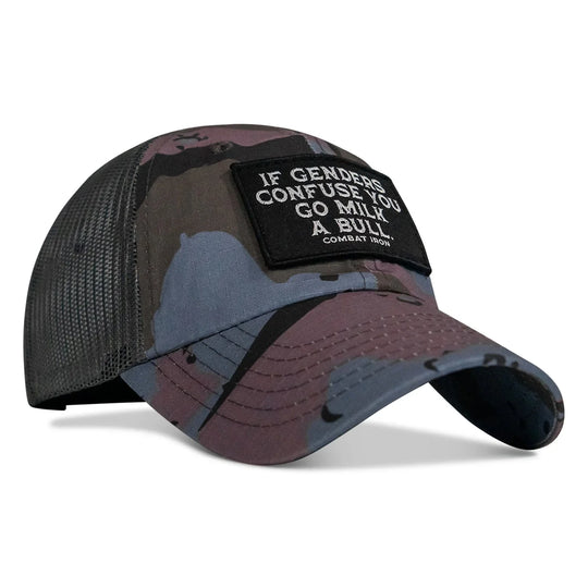 If Genders Confuse You Go Milk A Bull Patch Ripstop Tactical Hat