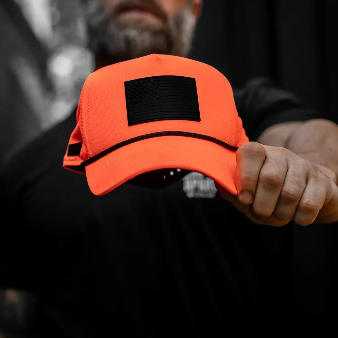One Revolver Surfboards - American Flag Patch Weekender Performance Snapback Hat WEEKENDER MESH SNAPBACK