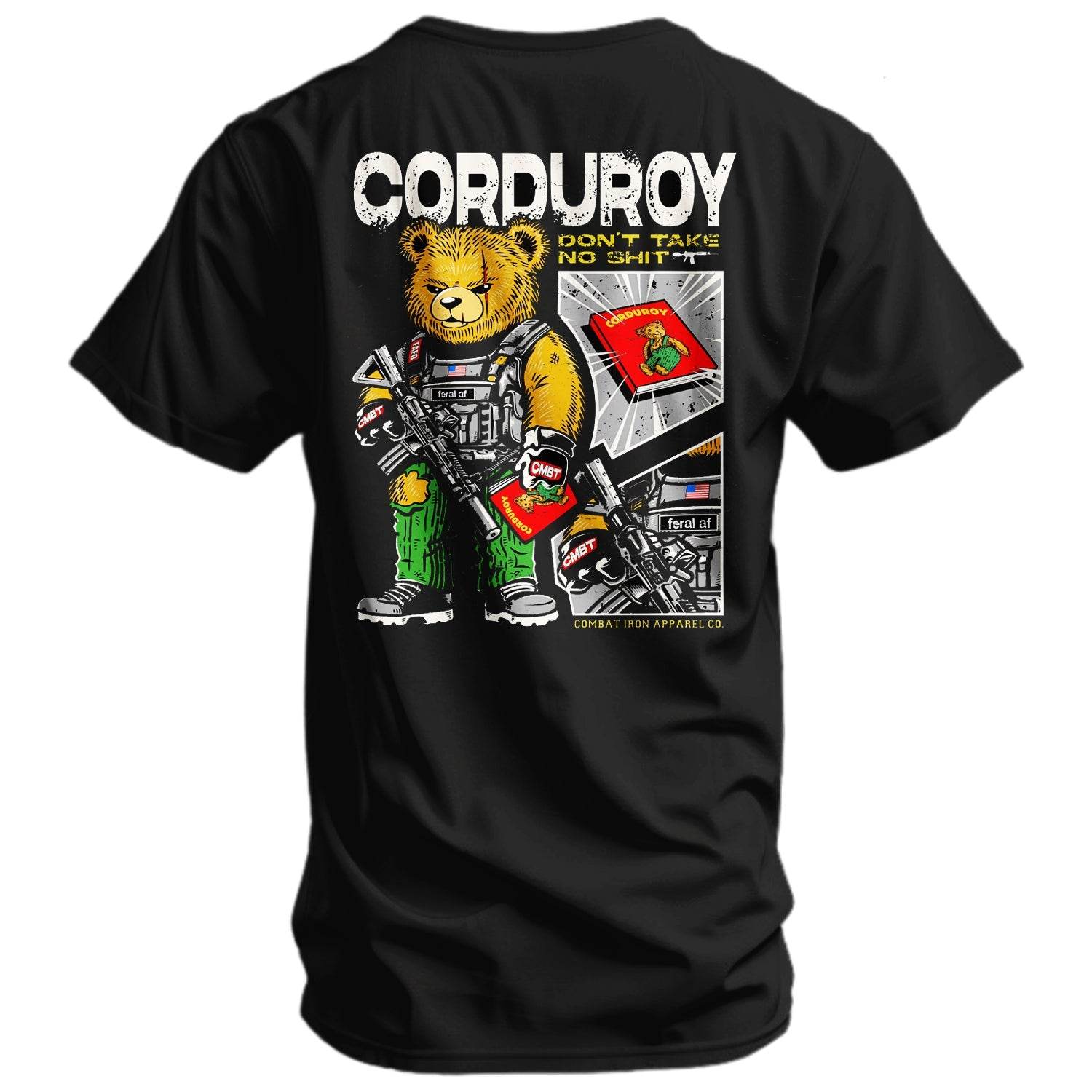 Corduroy The Bear - Don't Take No Sh*t Men's T-shirt - One Revolver Surfboards
