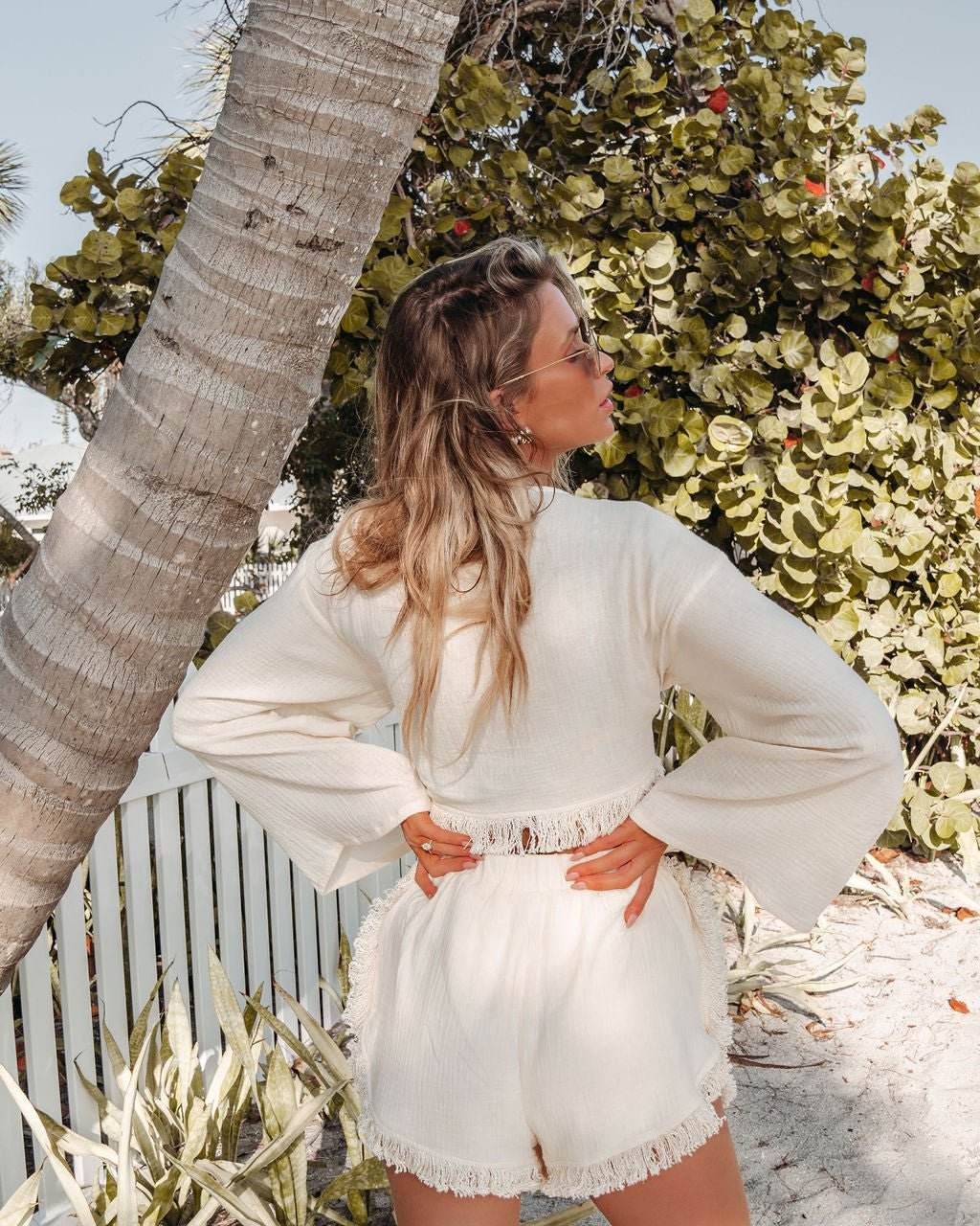 Cotton Fringe Shorts - Cream - DOORBUSTER - One Revolver Surfboards