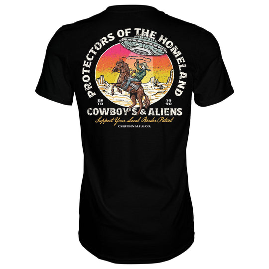Border Patrol | Cowboy's & Aliens Men's T-Shirt - One Revolver Surfboards