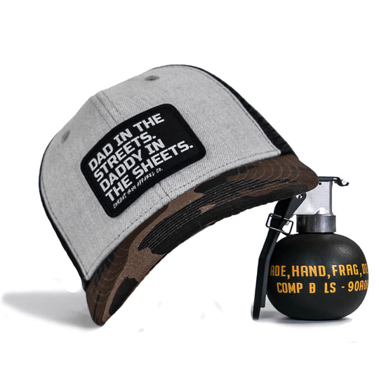 Dad In The Streets. Daddy In The Sheets. Black Patch Snapback Hat