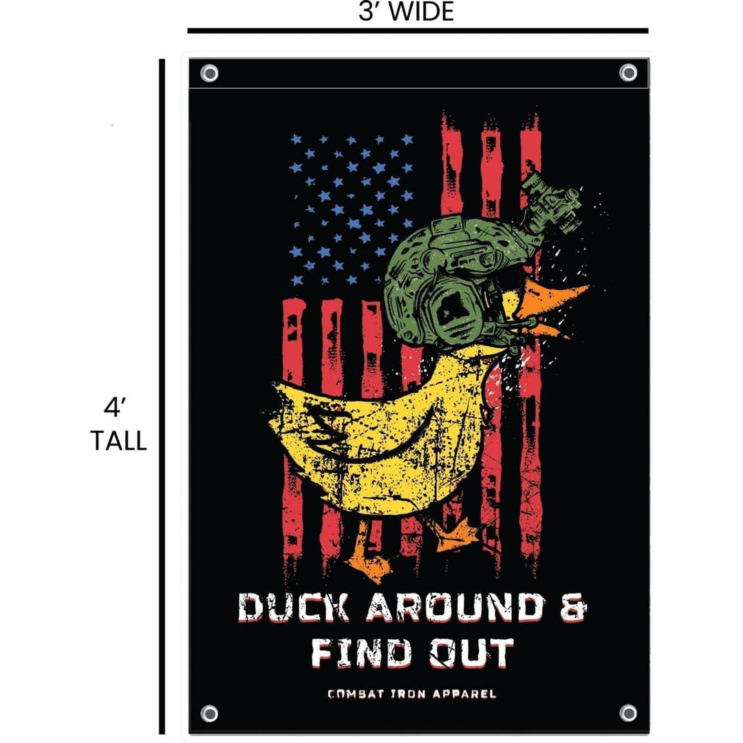 Duck Around & Find Out 3 X 4 Wall Flag - One Revolver Surfboards