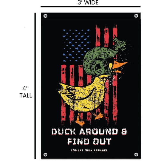 Duck Around & Find Out 3 X 4 Wall Flag - One Revolver Surfboards