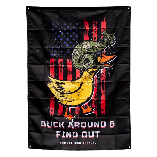 Duck Around & Find Out 3 X 4 Wall Flag - One Revolver Surfboards