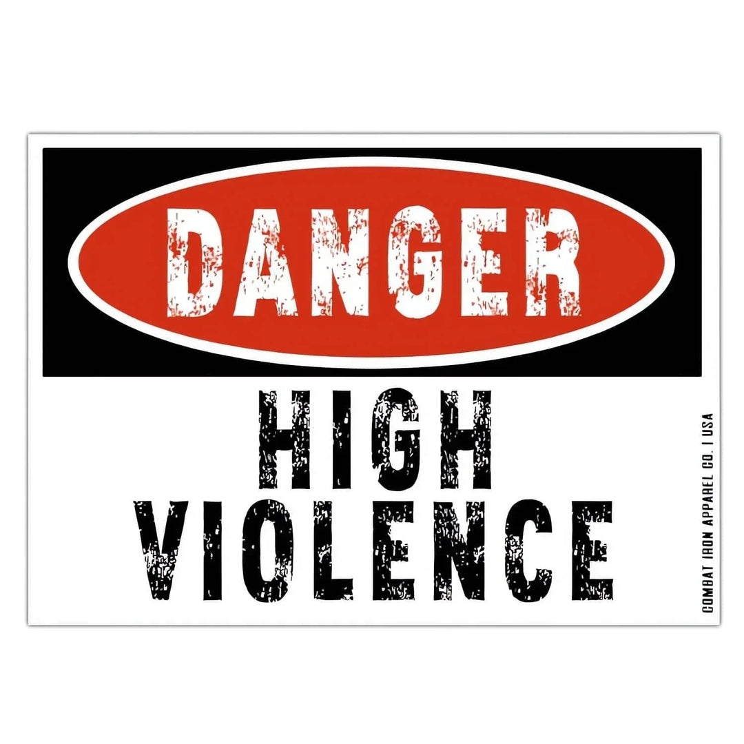 One Revolver Surfboards - Danger High Violence Decal Sticker DECAL
