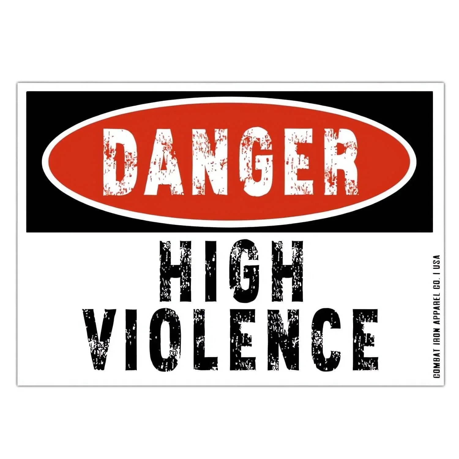 One Revolver Surfboards - Danger High Violence Decal Sticker DECAL