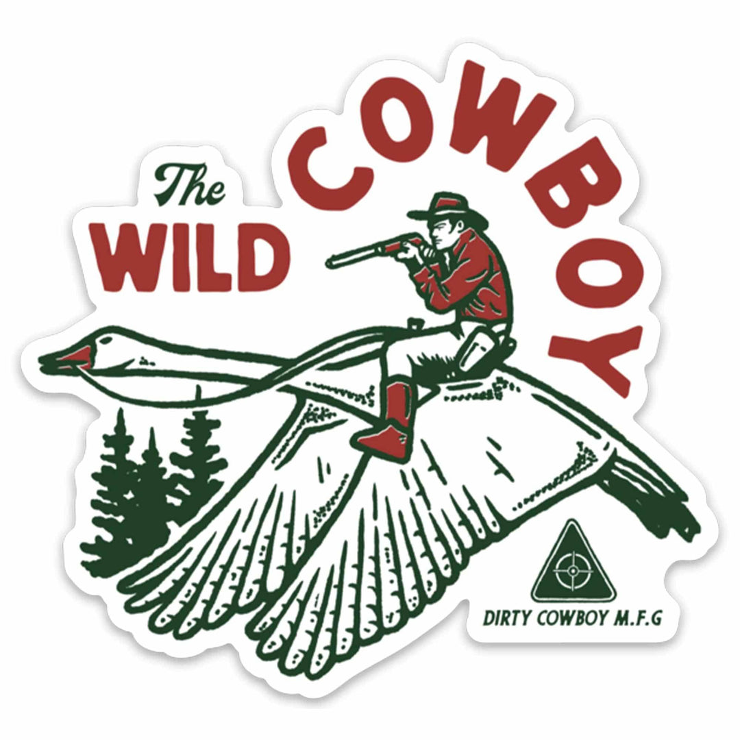 The Wild Cowboy Flying Goose Decal - DECAL - One Revolver Surfboards