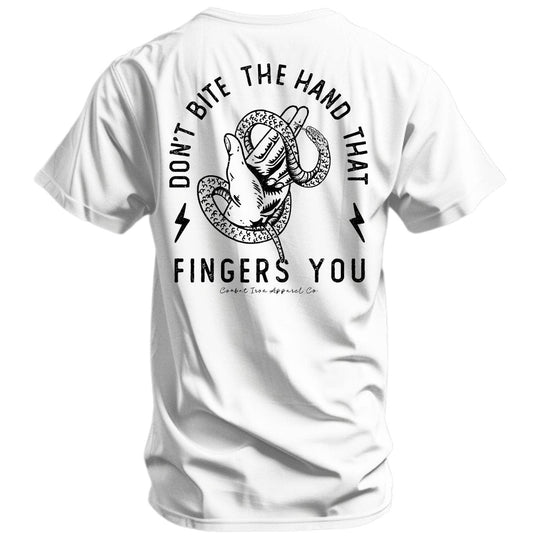 Don't Bite The Hand That Fingers You Men's T-Shirt - One Revolver Surfboards