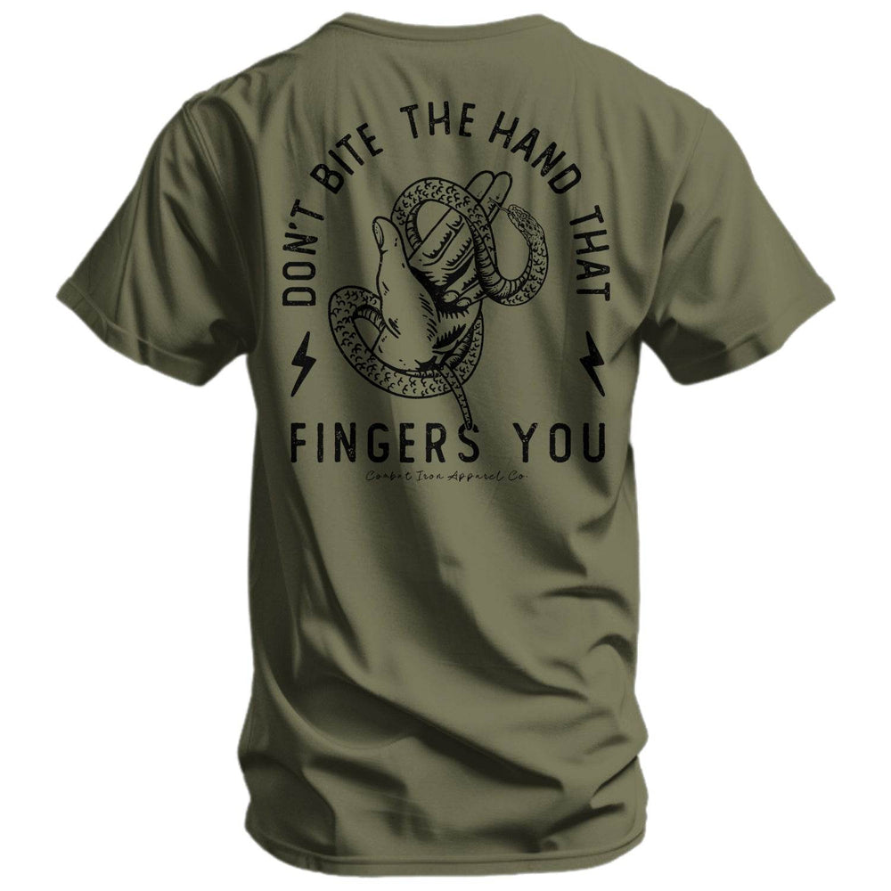 Don't Bite The Hand That Fingers You Men's T-Shirt - One Revolver Surfboards