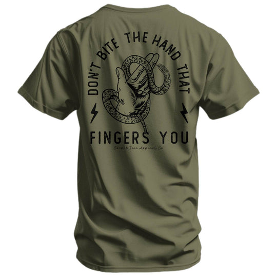 Don't Bite The Hand That Fingers You Men's T-Shirt - One Revolver Surfboards
