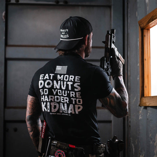 Eat More Donuts So You're Harder To Kidnap Men's T-Shirt - One Revolver Surfboards