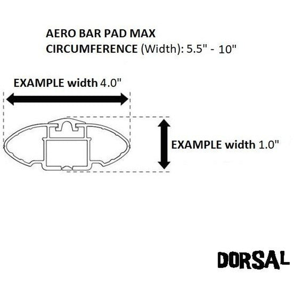 DORSAL Sunguard (No Fade) Aero Roof Rack Pads and 15 ft Straps - Pack of 4 for Car Surfboard Kayak SUP Snowboard