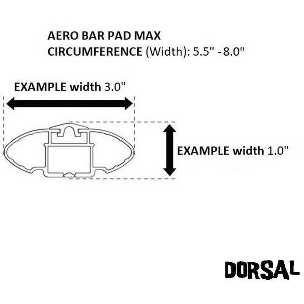 DORSAL Aero Roof Rack Pads 28 Inch Wide with Locking Straps - Pack of 4 for Car Surfboard Kayak SUP Long - One Revolver Surfboards