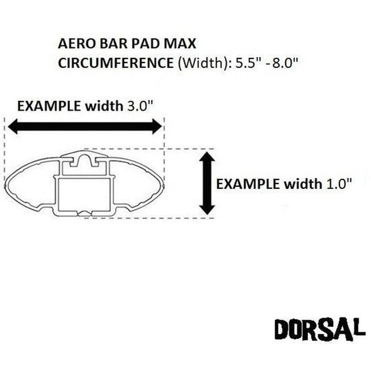 DORSAL Aero Roof Rack Pads 28 Inch Wide with Locking Straps - Pack of 4 for Car Surfboard Kayak SUP Long - One Revolver Surfboards