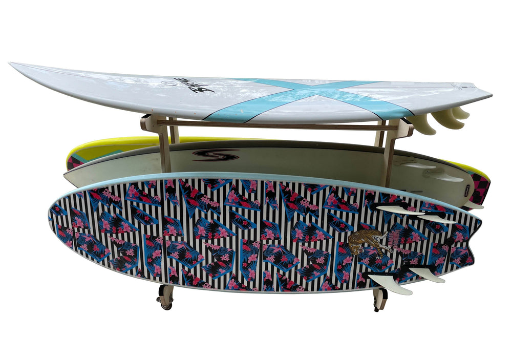 THE DROP IN surfboard storage work bench - Surf Rack - One Revolver Surfboards