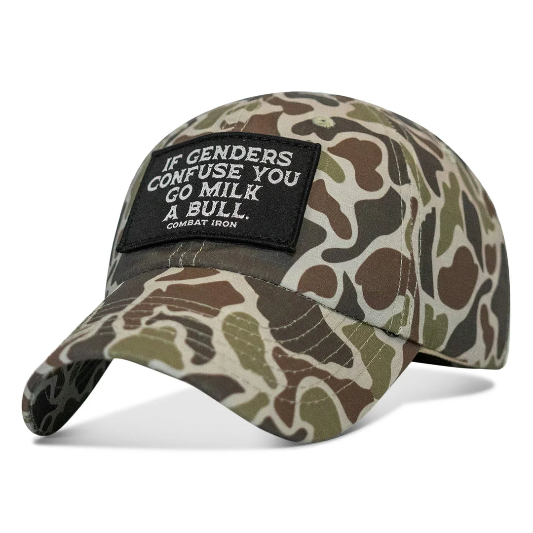 If Genders Confuse You Go Milk A Bull Patch Ripstop Tactical Hat
