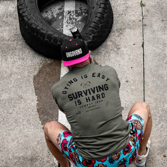Dying is Easy. Surviving Is Hard Men's T-Shirt - One Revolver Surfboards