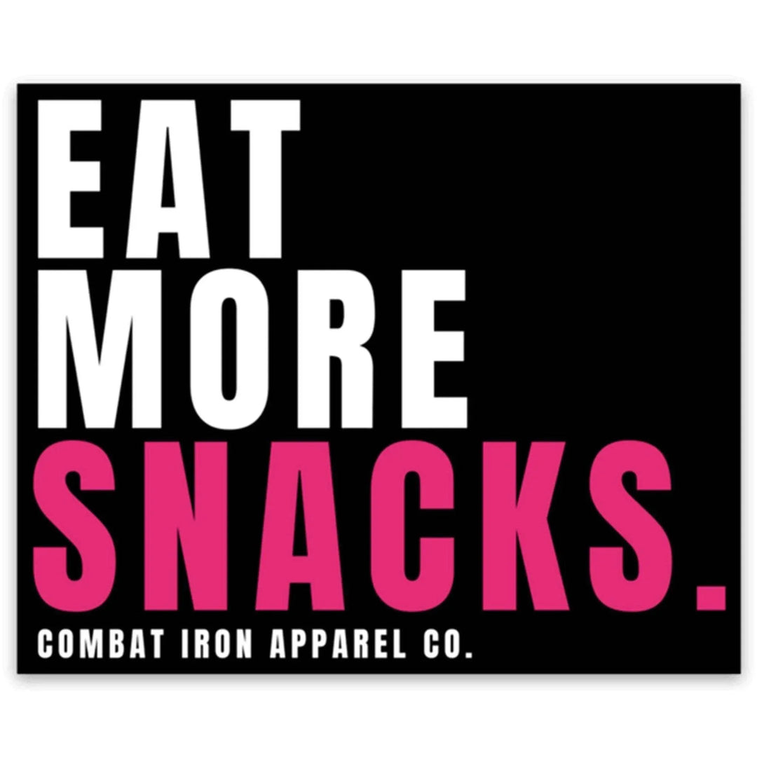 One Revolver Surfboards - EAT MORE SNACKS STACKED SQUARE DECAL DECAL