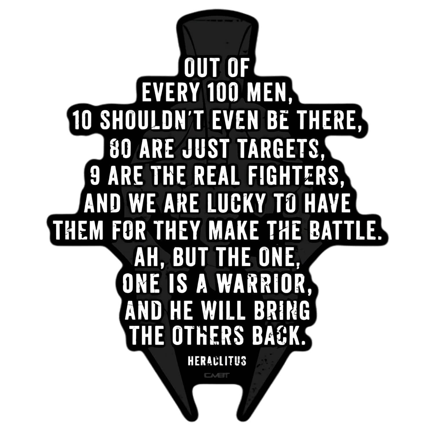 Heraclitus Battle Helmet Decal - One Revolver Surfboards