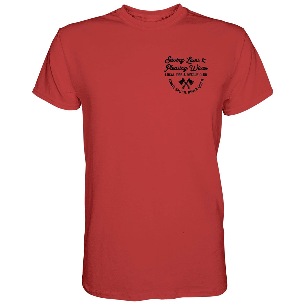 Saving Lives & Pleasing Wives Fire & Rescue Club Men's T-Shirt - One Revolver Surfboards