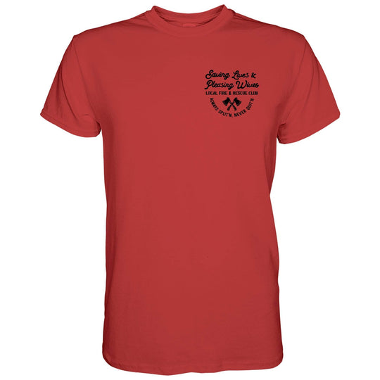 Saving Lives & Pleasing Wives Fire & Rescue Club Men's T-Shirt - One Revolver Surfboards