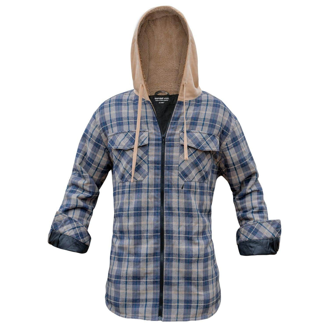 Frontier Zip Flannel with hood - OUTERWEAR | MEN - One Revolver Surfboards