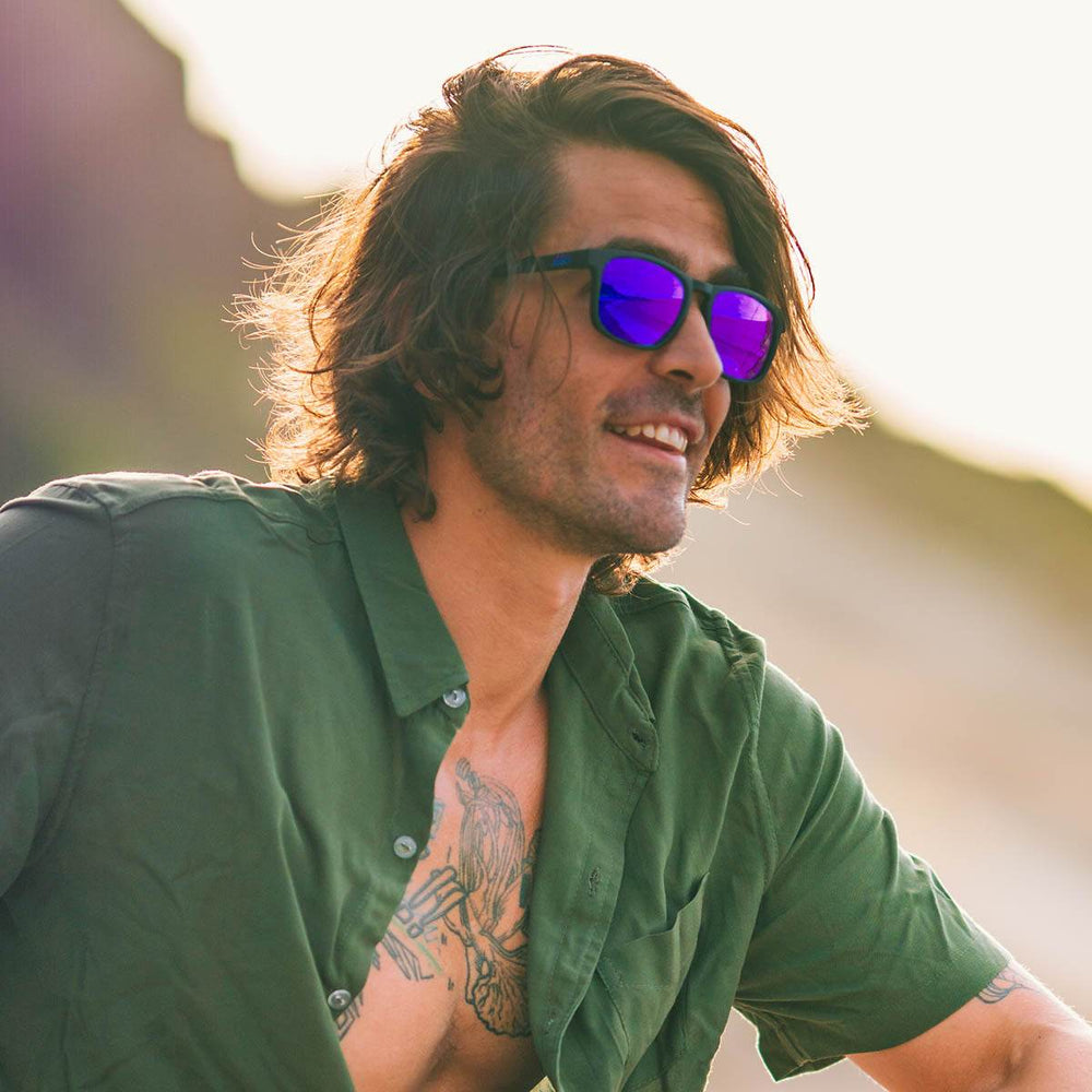 Floaties - Matte Black - Purple Polarized - One Revolver Surfboards
