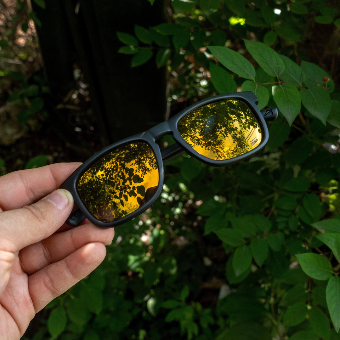 One Revolver Surfboards - Floaties - Matte Black - 24k Gold Polarized Floaties